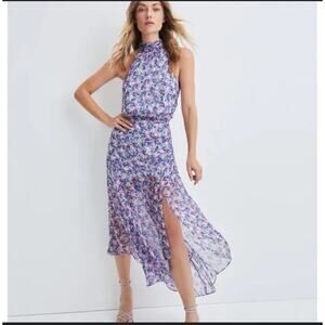 Veronica Beard Multi Leia Abstract Print 100% Silk Floral Midi Dress Size 2